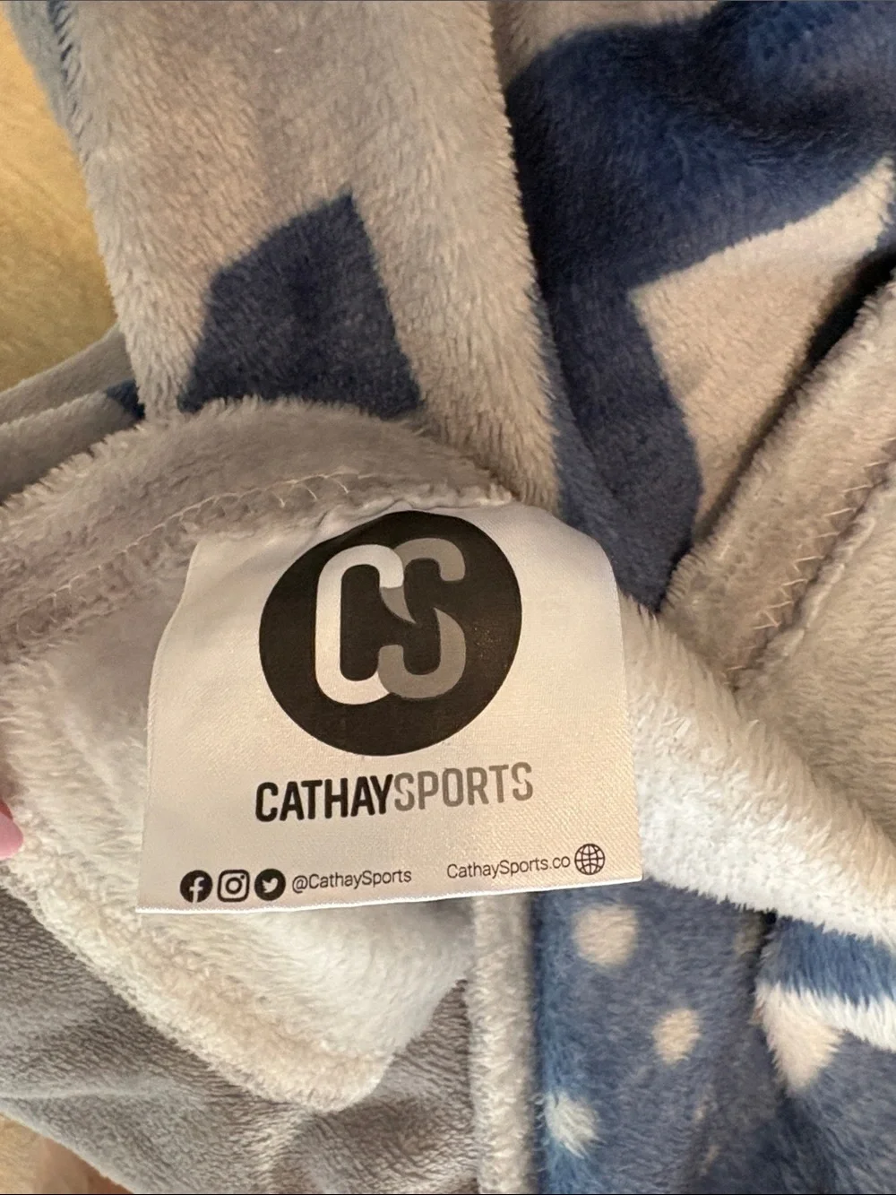 Navy & Gray Plush Team Throw Blanket